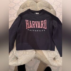 Divided Navy Blue Knit Sweater with Logo